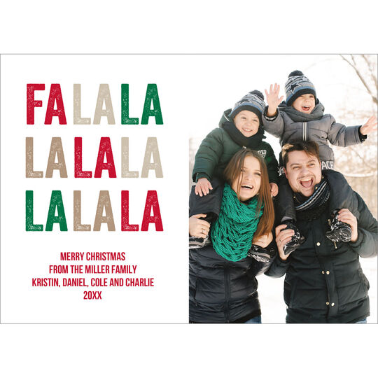 White FaLaLa Holiday Photo Cards